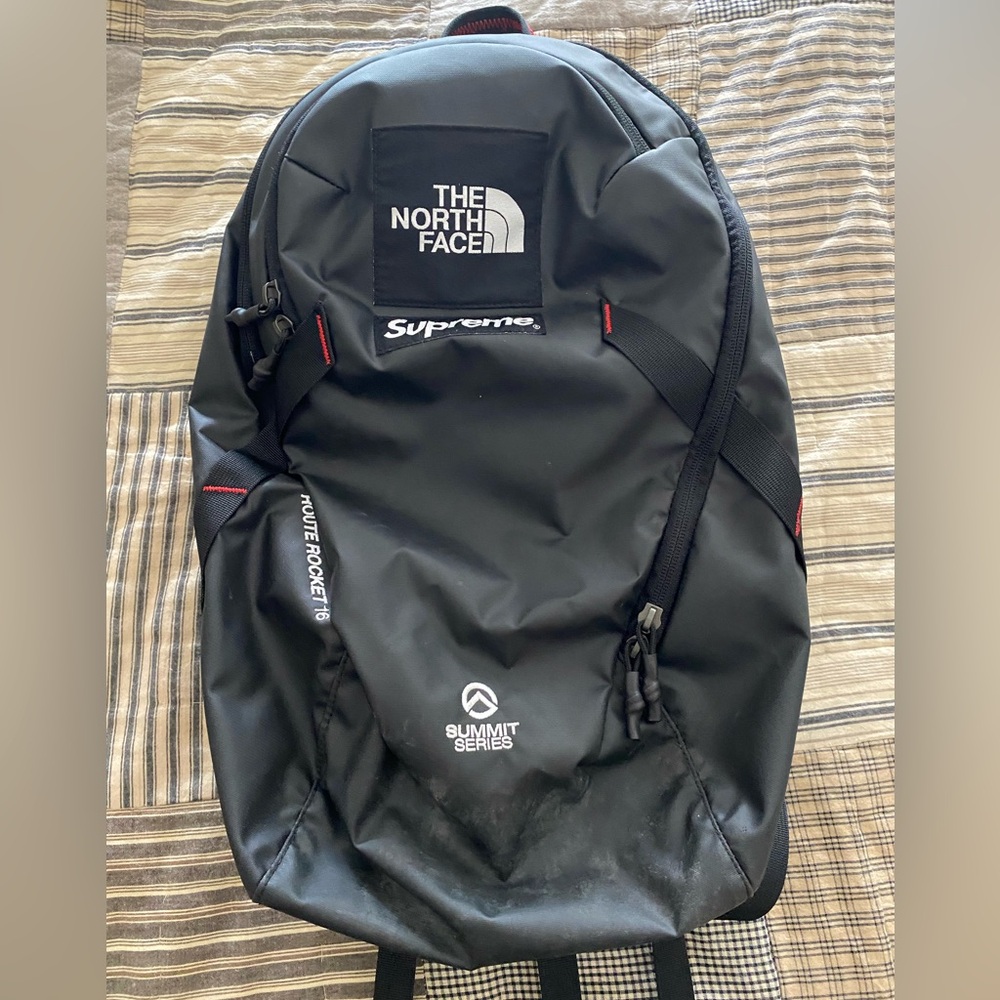 Supreme The North Face Summit Series outer tape seam route rocket backpack.